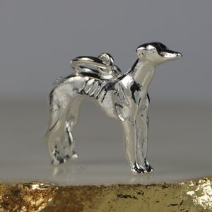 Sterling Silver Greyhound Charm, Sterling Silver Charm, Sterling Silver Dog Charm.