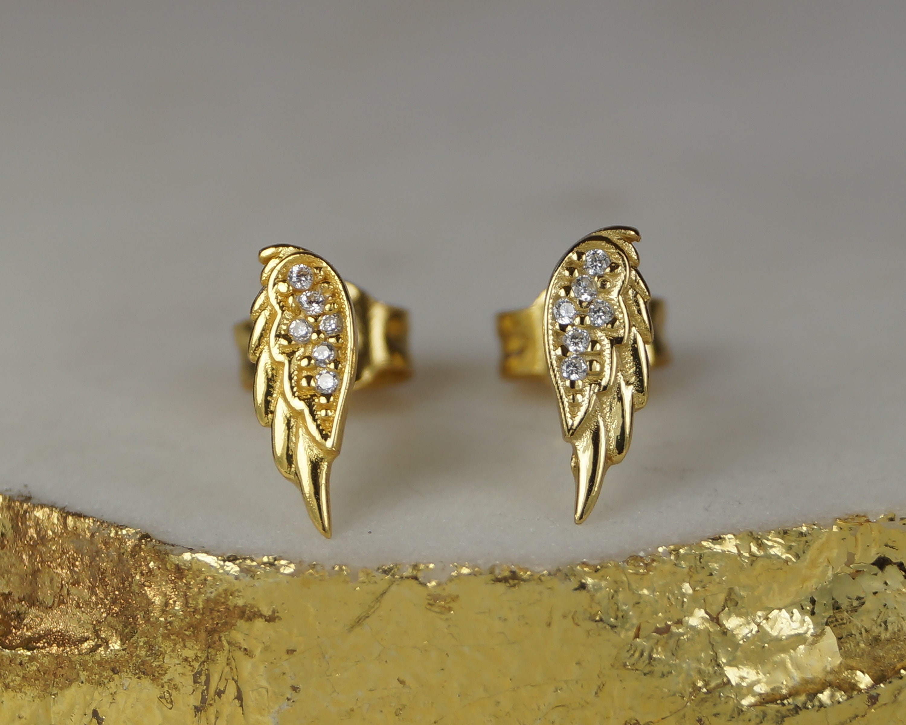 Gold filled charms angel wing pendant , 5 15 50 150 pieces 30% discount ,  gold angel wings charms , Gold fill Bird Wing Pendant , Angel Jewelry charms  , Bird Wing 