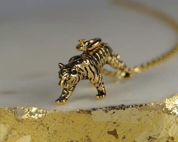 Gold tiger charm sale