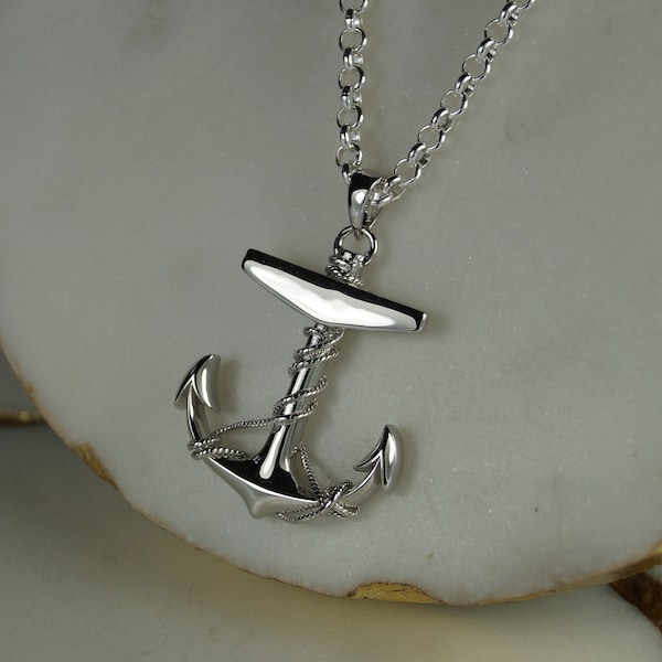 Anchor Necklace Etsy