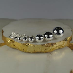 Sterling Silver Ball Stud Earrings, 2mm,3mm,4mm,5mm,6mm,7mm,10mm,12mm,14mm. Pair of Earrings.
