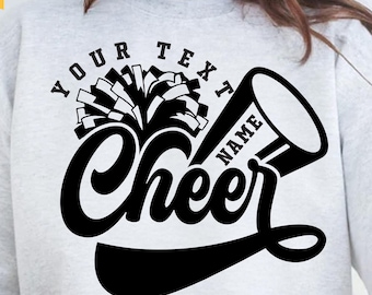 Cheer SVG PNG, Cheerleader Team Shirt Cut File for Cricut