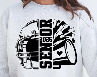 Senior Football and Cheer Svg, Football Mom Svg, Football Mama Svg, Cheer Mom Svg, Football and Cheer Svg, Football Season