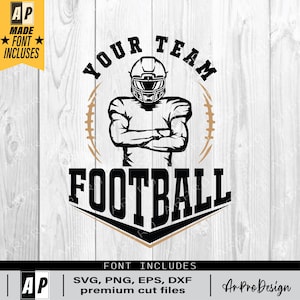 Football Team Template Svg Png, Football Team Logo, Football Shirt Design, Football name svg, football svg, football team svg