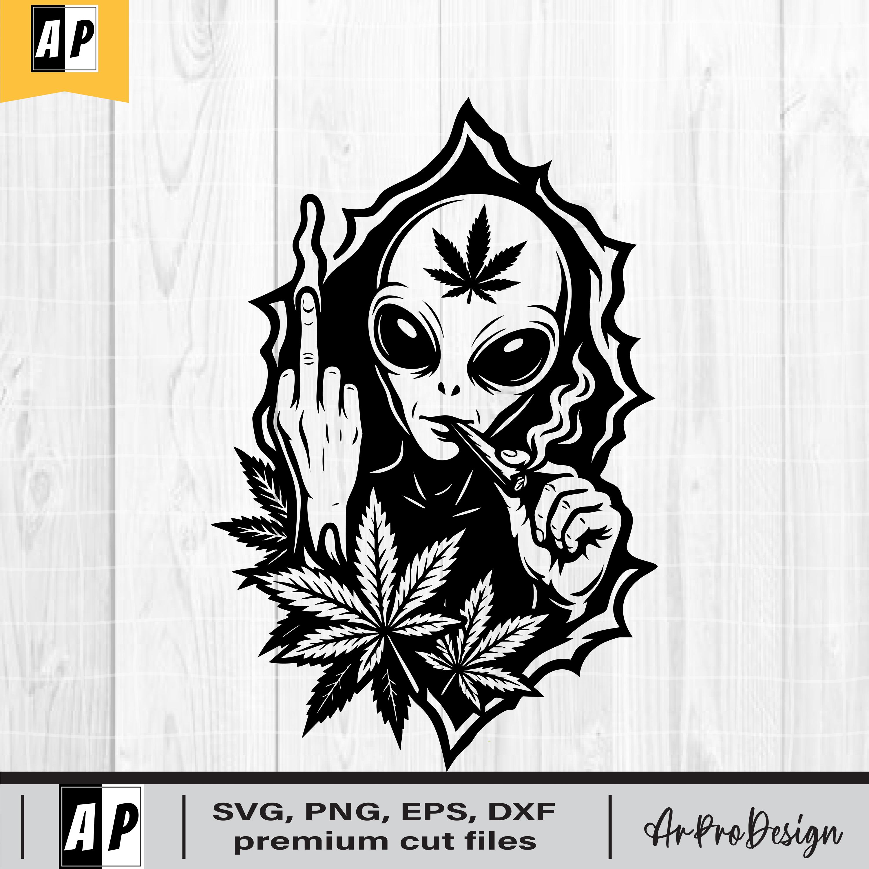 Alien Smoking Weed Svg, Alien Smoking Joint Svg, Rasta Alien Svg, Alien ...