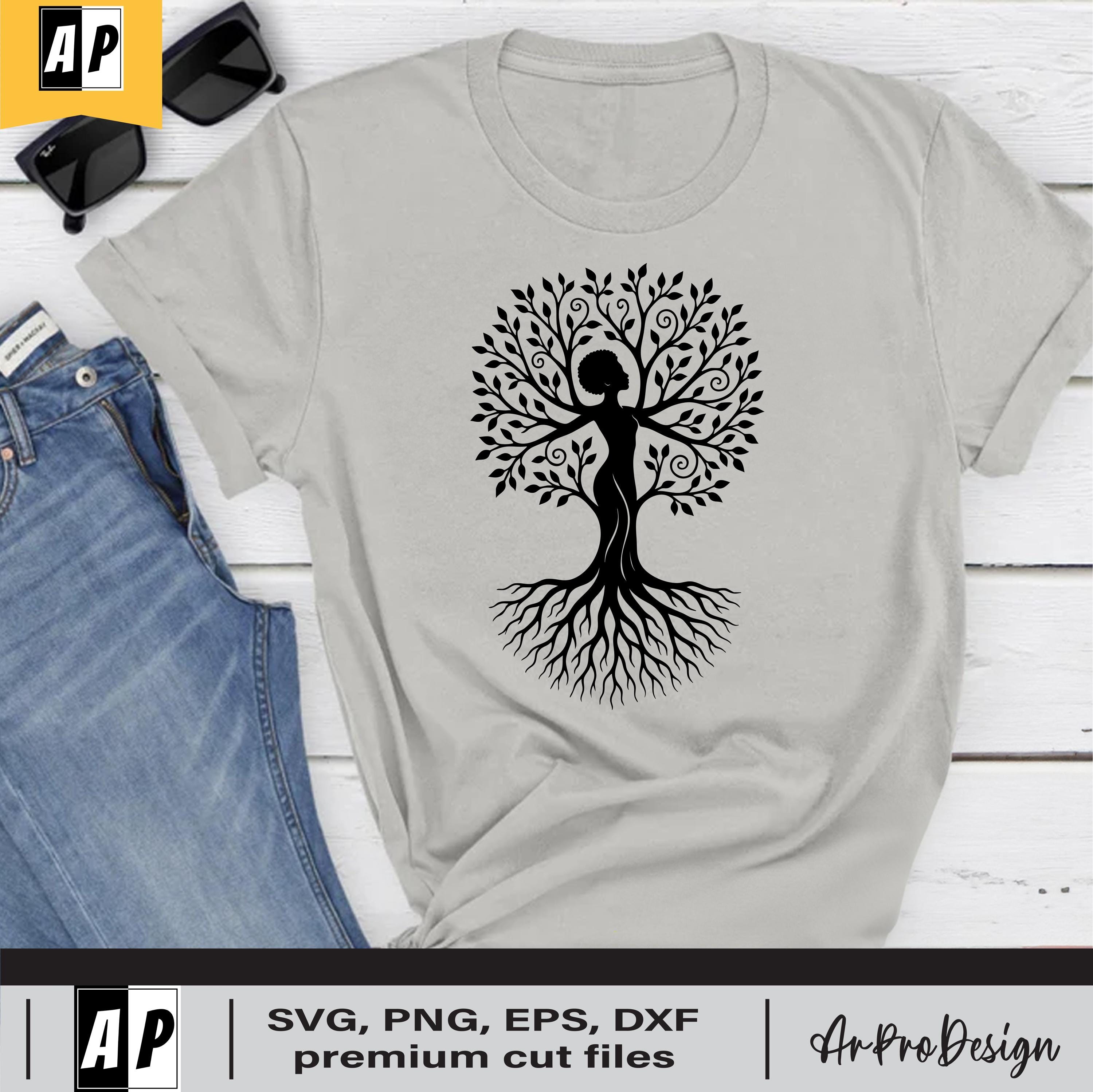 Afro Woman Tree SVG, Women Empowerment SVG, Mother Nature SVG, Tree ...
