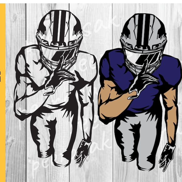 Football player svg, Football svg, football team, Football name, colored layers, Football Season, customize you text diy, svg for cut