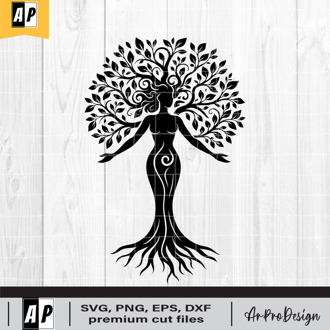 Woman Tree SVG, Women Empowerment SVG, Mother Nature SVG, Tree With ...