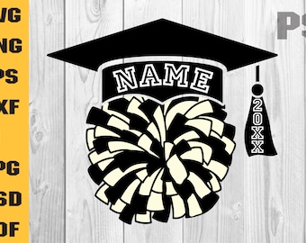 Senior cheerleader svg, Senior template, graduate template, cheer svg, senior svg, graduate svg, customize you text diy, Digital Download