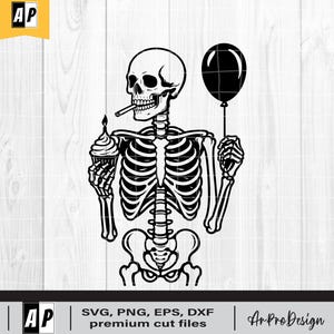 Funny Skeleton Birthday Svg, Happy Birthday Svg, Birthday Svg, Skeleton Svg, Birthday Boy Svg, Birthday Cut File, Birthday Shirt, Png Dxf