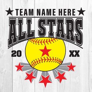 Allstar svg, softball svg, all star svg, shirt design, Girls softball svg, Softball Swing, Baseball Game For Silhouette