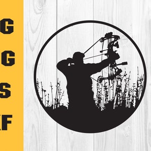 Bogenjäger SVG, Bogenjäger SVG, Bogen bogen jagd SVG, Hirsch Jäger Svg, Schleife und Pfeil Svg, Hirsch Jagd Svg, Bogenschießen Jagd Svg