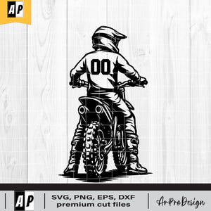 Motocycle Racer Svg, Motorcross Svg, Dirt Bike Svg, Racing Svg, Biker Svg, Dirtbike Svg, Motocross Svg Files for Cricut and Silhoeutte