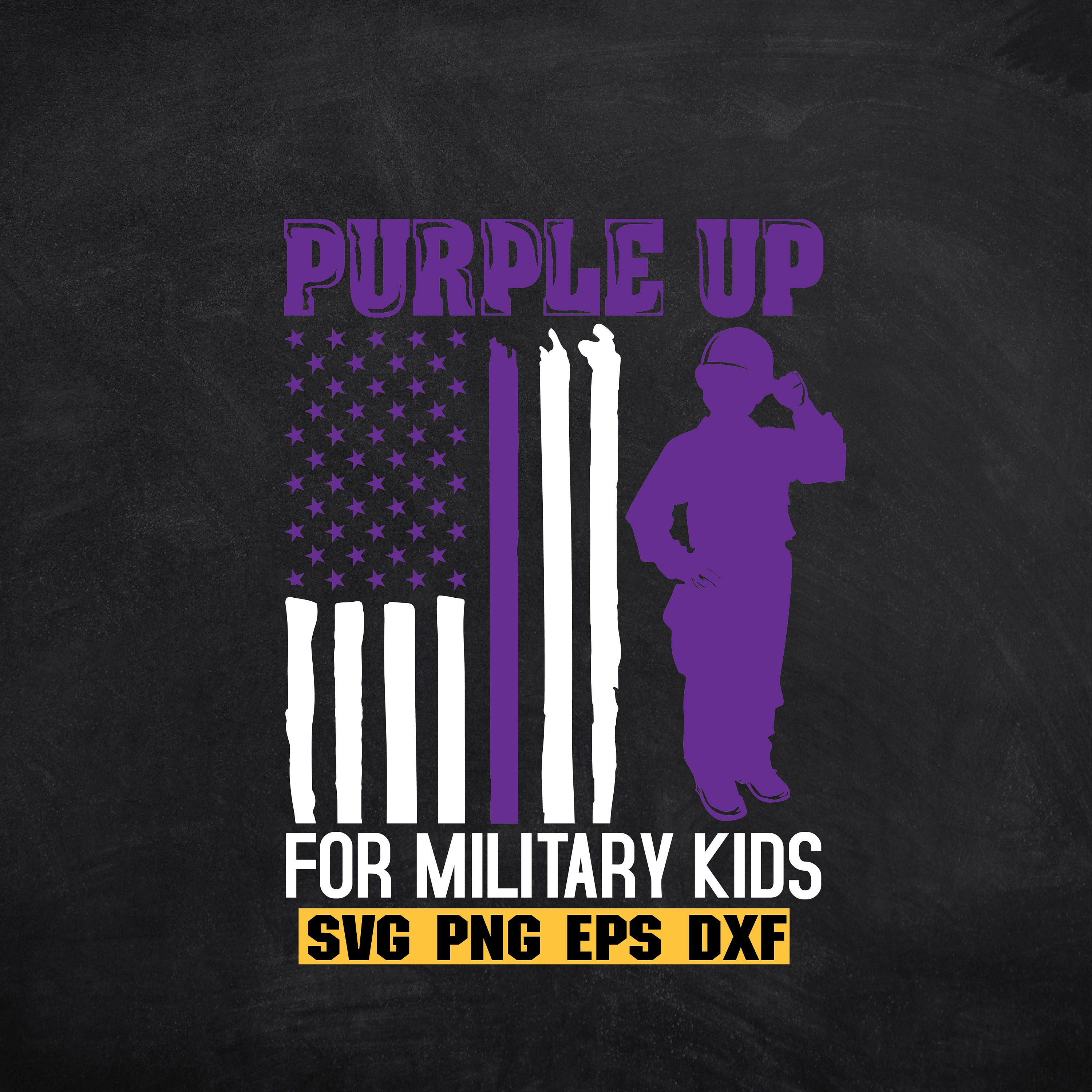 purple up for military kids svg, Military Child Month American Flag svg, military shirts svg