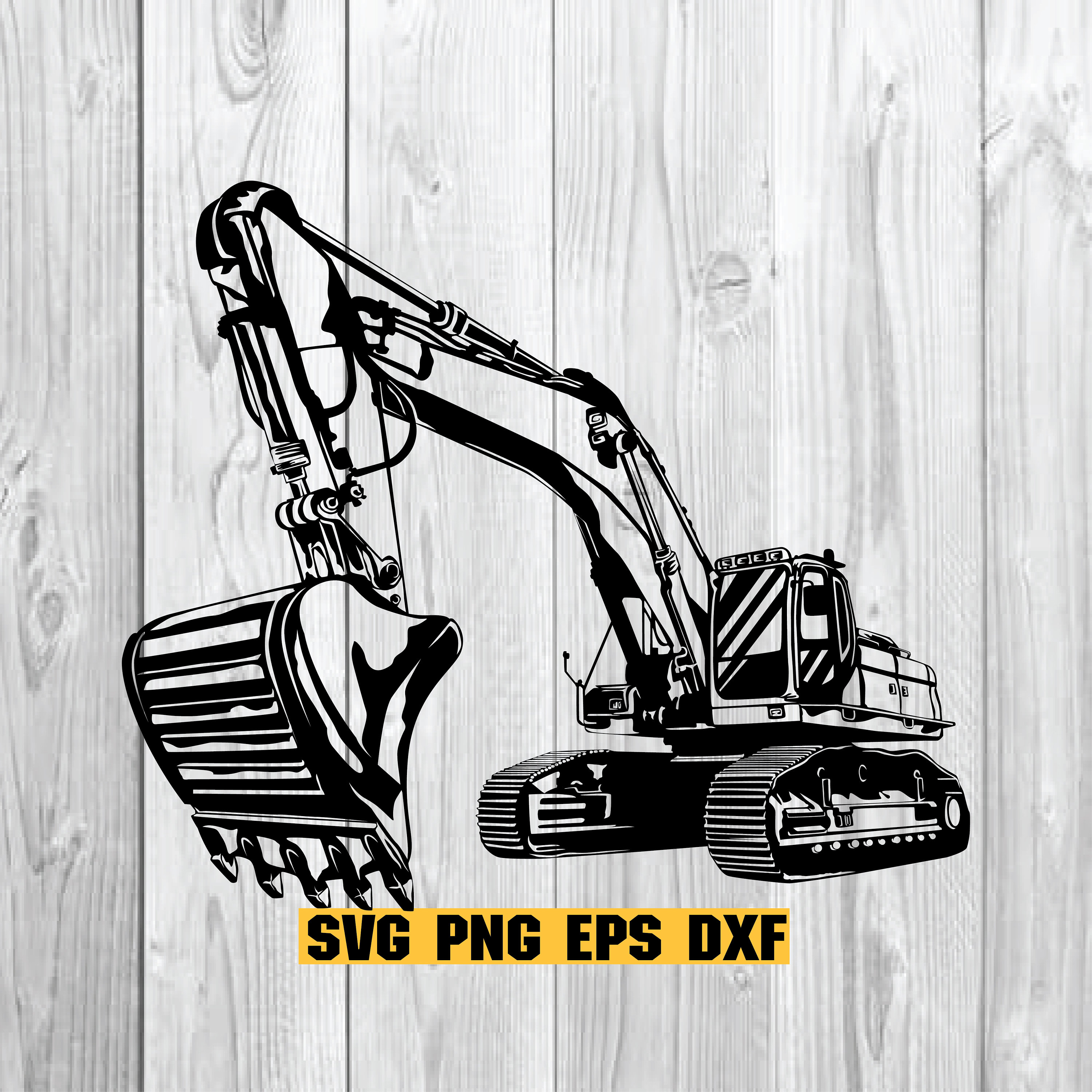 Excavator Svg Excavator Clipart Excavator Cutfile Etsy