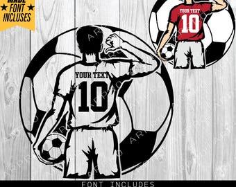Soccer Player Svg, Colors leyer, Soccer Svg, Soccer Clipart, Soccer Cricut Cut file, Name Soccer Svg, Digital Download