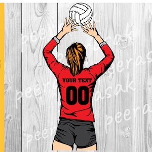 Volleyball setter player SVG, Volleyball svg, Volleyball Girl svg, volleyball player svg, Volleyball png, Digital Download Clipart image 4