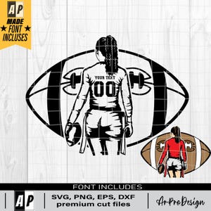 Flag Football Player Svg, Colored layers, Personalized Name, Football Girl Svg, Flag Football Shirt, Football Season, Sublimation Designs
