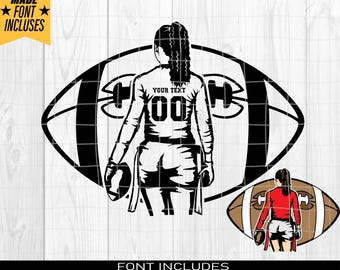 Flag Football Player Svg, Colored layers, Personalized Name, Football Girl Svg, Flag Football Shirt, Football Season, Sublimation Designs