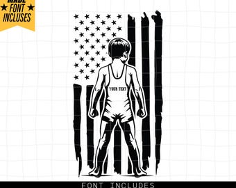 US Kid Wrestling Svg, Wrestling Svg, Wrestler Boy Svg, Wrestler Svg, Wrestling Team, Wrestling Kid Stencil, Wrestling Shirt, Png Dxf Eps