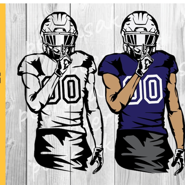 Customizable Football Player SVG | Scalable Vector Graphics for Cricut | Ideal for Football Enthusiasts | Detailed and Dynamic Graphics