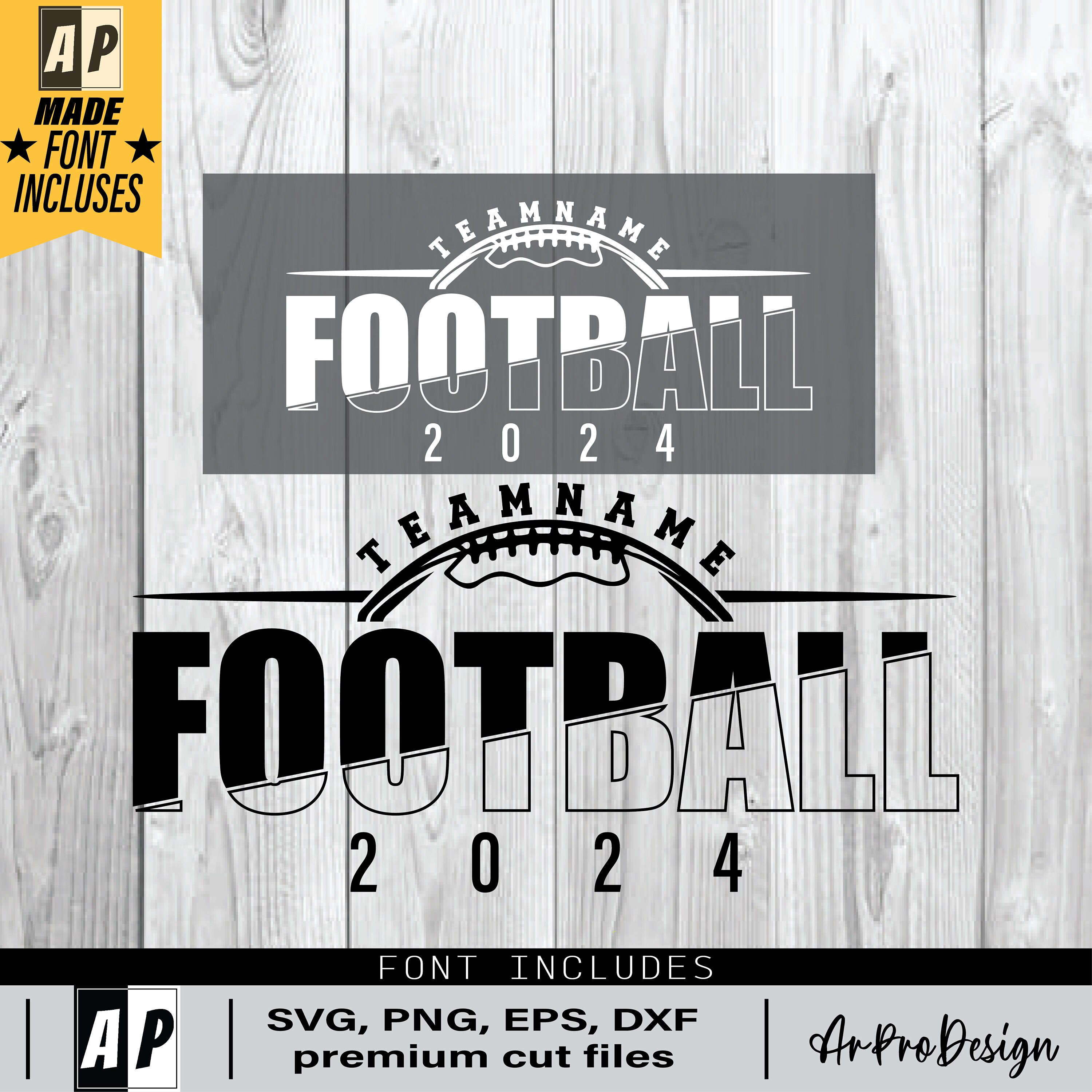 Football Team Template SVG, Custom Logo and Name Cut File for Cricut - Etsy
