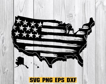 Mapa de EE.UU. svg, Archivo Svg de mapa de Estados Unidos, Archivo de corte de estados Svg, Siluetas