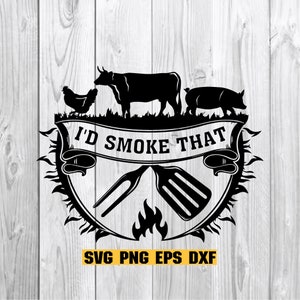 Ich würde das rauchen svg, BBQ Grillen SVG, Vatertag svg, Kuh Schnitt Diagram svg, Instant Download Datei für Cricut