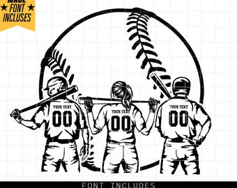 Baseball&Softball Player Svg, Softball Player Svg, Baseball Svg, Baseball Shirt, Softball Girl Svg, Baseball Clipart, Baseball Shirt, Png