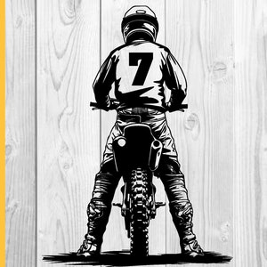 Motocycle Racer Svg, Motorcross Svg, Dirt Bike Svg, Racing Svg, Biker Svg, Dirtbike Svg, Motocross Svg Files for Cricut and Silhoeutte