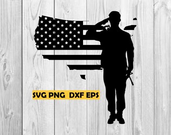 US Veteran SVG File, American Soldier svg, Veteran Soldier with Flag svg, US flag svg, Soldier Cut File, Veteran Shirt, Soldier Clipart
