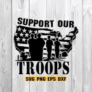 Support Our Troops SVG, Support Our Troops shirt, Support Our Troops png, us veteran svg, Layered cut files for cricut, silhouette, dxf, eps