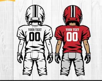 Football Boy SVG, Football Kid, Youth Football SVG, Football Silhouette, Football Mom Shirt, Cricut Cut File, PNG Dxf Eps
