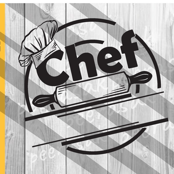 Chef Logo SVG, Chef Svg, Cook Svg, Chef Clipart, Chef Files for Cricut, Chef Cut Files For Silhouette, Chef Dxf, Chef Png, Eps, Chef Vector