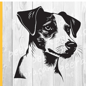 Jack Russell Terrier svg, Silhouettes dxf, Dog SVG Files for Cricut, terrier clipart, Dog Cut file, animal svg, vector dog