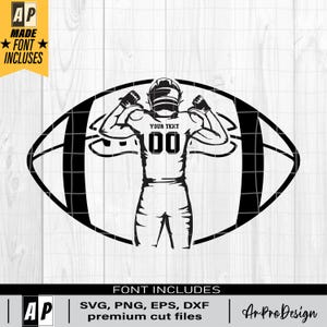 Football Svg, Personalized Name, Football Player Svg, Football Season, Football Shirt, Sublimation Designs, Png Dxf Eps