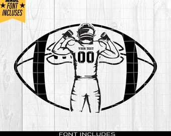 Football Svg, Personalized Name, Football Player Svg, Football Season, Football Shirt, Sublimation Designs, Png Dxf Eps