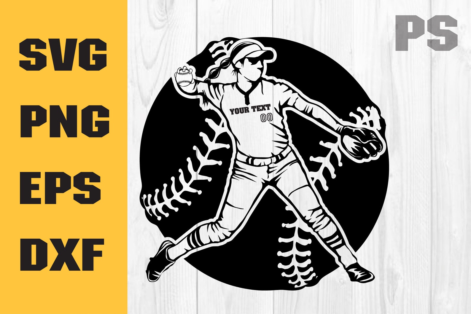 Girls Softball Svg Softball Swing Baseball Game for Etsy