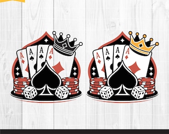 Playing Cards Svg, Poker Cards svg, Aces SVG, Royal Flush Clip Art, Cards Clip Art,Vegas Style Clipart, Poker Cards Cut Poker Png Dxf Eps