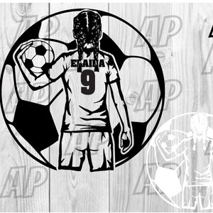 Soccer girl SVG, Soccer Girl Player SVG, Sports Mom Life Design PNG, Ball Life Cut File, Lady Goalkeeper Gift Idea Stencil