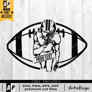 Football Svg Png, Football Player Svg, Football Name Svg, Football Shirt, Football Season, Sublimation Designs, Png Eps Dxf Ai Pdf Jpg