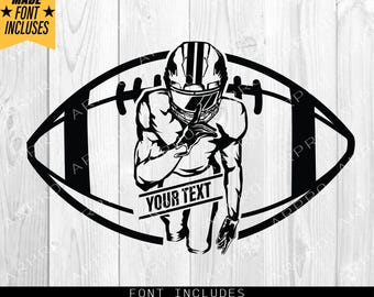 Football Svg Png, Football Player Svg, Football Name Svg, Football Shirt, Football Season, Sublimation Designs, Png Eps Dxf Ai Pdf Jpg