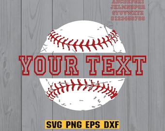Split Baseball svg, Split Softball svg, Cut File, Distressed, Grunge, svg, eps, dxf, png, Silhouette, Cricut, Digital Download