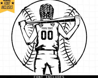 Softball SVG, Personalized Name Svg, Softball Player Svg, Softball Mom Svg, Softball Team Svg, Softball Player Clipart, Softball Cutfile