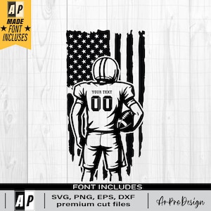 US Football Kid Svg, Football Player Svg, Football Svg, Football Name, Football Team, Football Season, Football Shirt, Png Dxf Eps