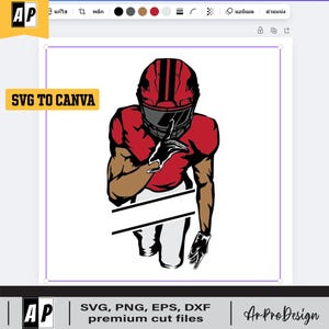 Football player svg, Football svg, football team, Football name, colored layers, Football Season, customize you text diy, svg for cut - 2 image 2