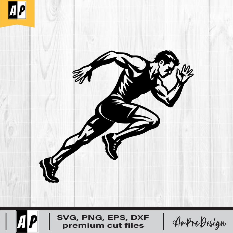 Track and Field Svg, Sprinter Runner Svg, Running Athlete Silhouette ...