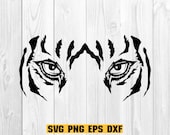 Tiger eyes Svg cut file, Tiger design, Tiger eyes tattoo, tiger clip art, tiger eyes outline, tiger eyes stencil