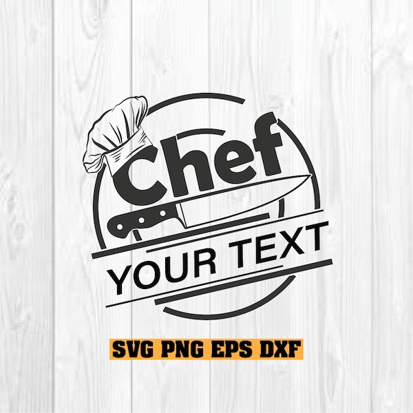 Chef Logo SVG, Chef Svg, Cook Svg, Chef Clipart, Chef Files for Cricut, Chef Cut Files For Silhouette, Chef Dxf, Chef Png, Eps, Chef Vector