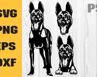 Belgian Malinois Svg, dog svg file for cricut, funny Face, breed vector, clipart, PNG Clipart Vector Cricut Cut Cutting